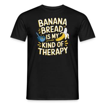 Banana Bread Eater Food Lover Breakfast Foodie - Men's T-Shirt - black - Front - AI Model Male 178 light (178cm)