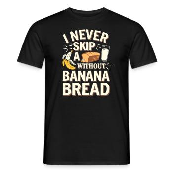Banana Bread Eater Food Lover Breakfast Foodie - Men's T-Shirt - black - Front - AI Model Male 178 light (178cm)