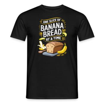 Banana Bread Eater Food Lover Breakfast Foodie - Men's T-Shirt - black - Front - AI Model Male 178 light (178cm)