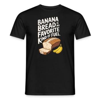 Banana Bread Eater Food Lover Breakfast Foodie - Men's T-Shirt - black - Front - AI Model Male 178 light (178cm)