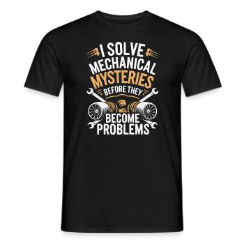 Aircraft Technician Avionics Maintenance Airport - Men's T-Shirt - black - Front - AI Model Male 178 light (178cm)