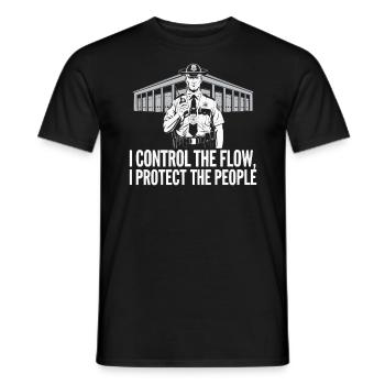 Customs and Border Protection Officer Airport Jobs - Men's T-Shirt - black - Front - AI Model Male 178 light (178cm)