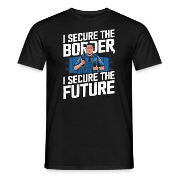 Zoll- und Grenzschutzbeauftragter Flughafen Jobs - Männer T-Shirt - Schwarz - Vorne - AI Model Male 178 light (178cm)
