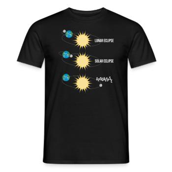 Lustige Mond und Sonnenfinsternis - Männer T-Shirt - Schwarz - Vorne - AI Model Male 178 light (178cm)