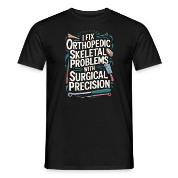 Orthopedic Surgeon Medical Medicine Orthopaedic - Men's T-Shirt - black - Front - AI Model Male 178 light (178cm)