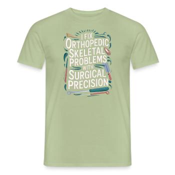 Orthopädischer Chirurg Medizin Medizin Orthopädie - Männer T-Shirt - Sage - Vorne - AI Model Male 178 light (178cm)