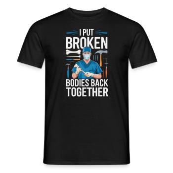 Orthopedic Surgeon Medical Medicine Orthopaedic - Men's T-Shirt - black - Front - AI Model Male 178 light (178cm)