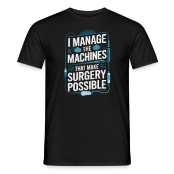Anesthesia Technician Anesthesiologist Job - Men's T-Shirt - black - Front - AI Model Male 178 light (178cm)