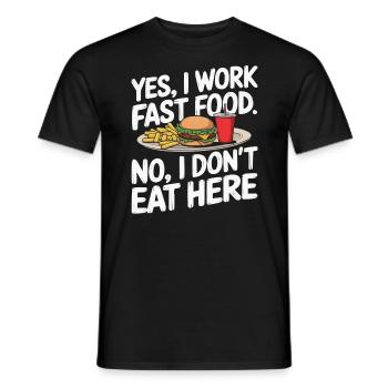Drive Thru Operator Job Profession Fast Food - Men's T-Shirt - black - Front - AI Model Male 178 light (178cm)