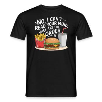 Drive Thru Operator Job Profession Fast Food - Men's T-Shirt - black - Front - AI Model Male 178 light (178cm)