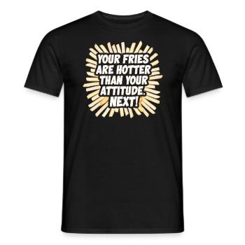 Drive Thru Operator Job Profession Fast Food - Men's T-Shirt - black - Front - AI Model Male 178 light (178cm)