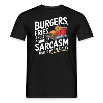 Drive Thru Operator Job Profession Fast Food - Men's T-Shirt - black - Front - AI Model Male 178 light (178cm)