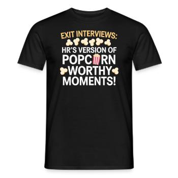 HR Manager Human Resource Employee Exit Interview - Men's T-Shirt - black - Front - AI Model Male 178 light (178cm)
