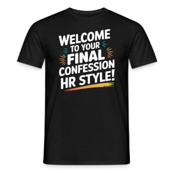 HR Manager Human Resource Employee Exit Interview - Men's T-Shirt - black - Front - AI Model Male 178 light (178cm)