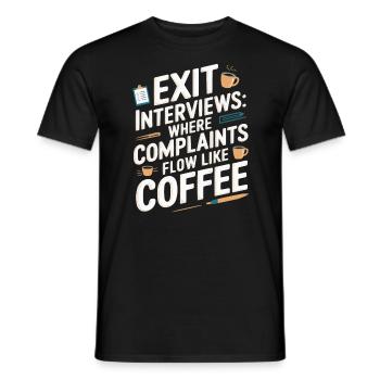 HR Manager Human Resource Austrittsgespräch für Mitarbeiter - Männer T-Shirt - Schwarz - Vorne - AI Model Male 178 light (178cm)