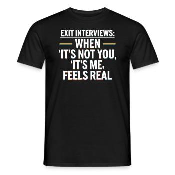 HR Manager Human Resource Austrittsgespräch für Mitarbeiter - Männer T-Shirt - Schwarz - Vorne - AI Model Male 178 light (178cm)