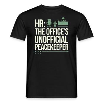 Gestionnaire des ressources humaines Ressources humaines Employé Milieu de travail Drame - T-shirt homme - noir - Devant - AI Model Male 178 light (178cm)
