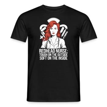 Readhead Infirmière Hôpital Cheveux Roux RN Gingembre Soins infirmiers - T-shirt homme - noir - Devant - AI Model Male 178 light (178cm)