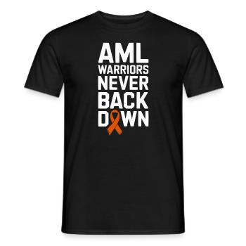 Orange Ribbon Bewusstsein für akute myeloische Leukämie - Männer T-Shirt - Schwarz - Vorne - AI Model Male 178 light (178cm)