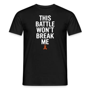 Orange Ribbon Acute Myeloid Leukemia Awareness - Men's T-Shirt - black - Front - AI Model Male 178 light (178cm)