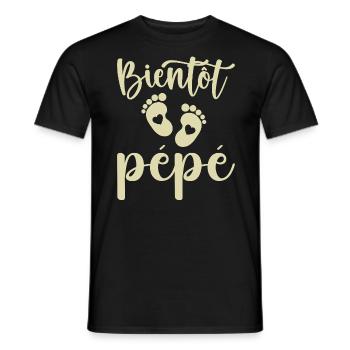 Bientôt pépé - T-shirt homme - noir - Devant - AI Model Male 178 light (178cm)