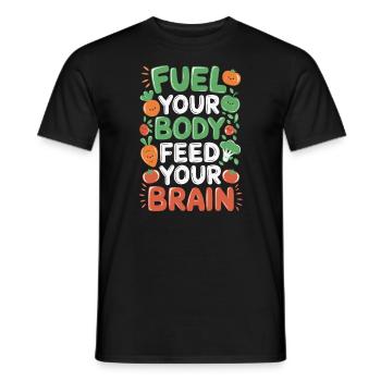 Healthy Eating Habits For Children Eat Green - Men's T-Shirt - black - Front - AI Model Male 178 light (178cm)