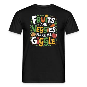Gesunde Essgewohnheiten für Kinder Essen Sie grün - Männer T-Shirt - Schwarz - Vorne - AI Model Male 178 light (178cm)