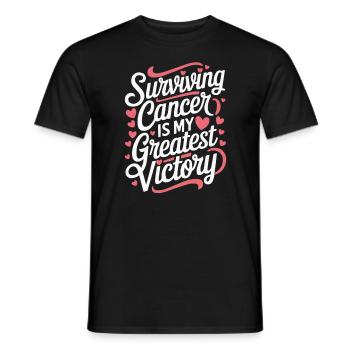 Krebsüberlebende Chemotherapie Chemotherapie besiegt Krebs - Männer T-Shirt - Schwarz - Vorne - AI Model Male 178 light (178cm)