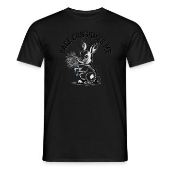 Rage Consumes Me Kaninchen - Männer T-Shirt - Schwarz - Vorne - AI Model Male 178 light (178cm)