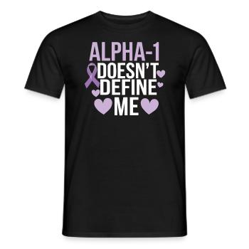 Trouble de la conscience du déficit en alpha-1 antitrypsine - T-shirt homme - noir - Devant - AI Model Male 178 light (178cm)