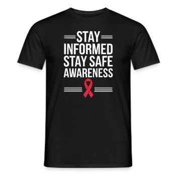 STI Awareness Sexually Transmitted Infections - Men's T-Shirt - black - Front - AI Model Male 178 light (178cm)
