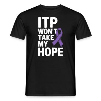ITP Awareness Immune Thrombocytopenia Platelets - Men's T-Shirt - black - Front - AI Model Male 178 light (178cm)