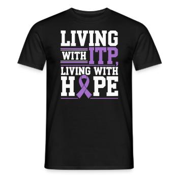 ITP Awareness Immune Thrombocytopenia Platelets - Men's T-Shirt - black - Front - AI Model Male 178 light (178cm)