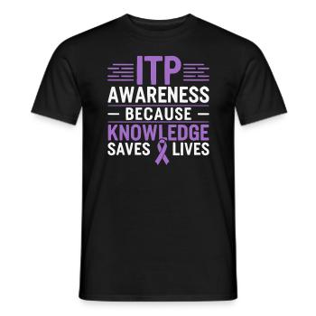 ITP Awareness Immune Thrombocytopenia Platelets - Men's T-Shirt - black - Front - AI Model Male 178 light (178cm)