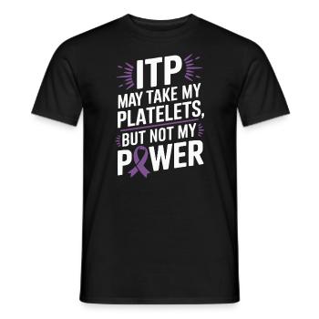 ITP Awareness Immune Thrombocytopenia Platelets - Men's T-Shirt - black - Front - AI Model Male 178 light (178cm)