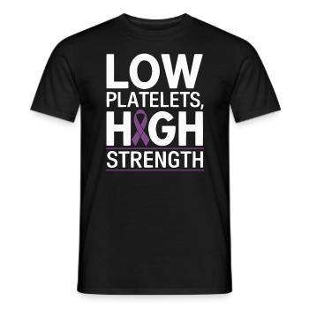 ITP Awareness Immune Thrombocytopenia Platelets - Men's T-Shirt - black - Front - AI Model Male 178 light (178cm)