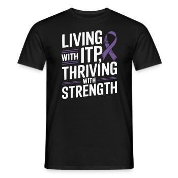 ITP Awareness Immune Thrombocytopenia Platelets - Men's T-Shirt - black - Front - AI Model Male 178 light (178cm)
