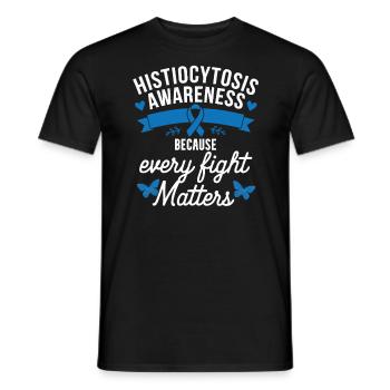 Histiozytose Bewusstsein Blutkrankheit Blaues Band - Männer T-Shirt - Schwarz - Vorne - AI Model Male 178 light (178cm)