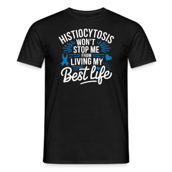 Histiozytose Bewusstsein Blutkrankheit Blaues Band - Männer T-Shirt - Schwarz - Vorne - AI Model Male 178 light (178cm)