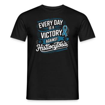 Histiozytose Bewusstsein Blutkrankheit Blaues Band - Männer T-Shirt - Schwarz - Vorne - AI Model Male 178 light (178cm)