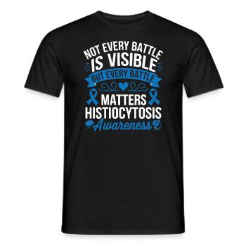 Histiozytose Bewusstsein Blutkrankheit Blaues Band - Männer T-Shirt - Schwarz - Vorne - AI Model Male 178 light (178cm)