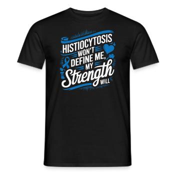 Histiozytose Bewusstsein Blutkrankheit Blaues Band - Männer T-Shirt - Schwarz - Vorne - AI Model Male 178 light (178cm)