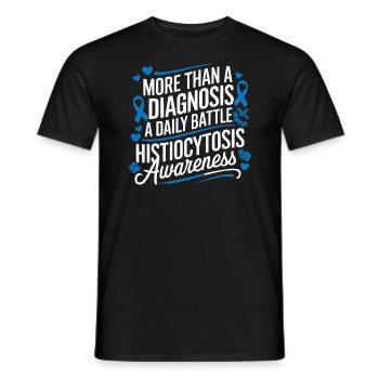 Histiozytose Bewusstsein Blutkrankheit Blaues Band - Männer T-Shirt - Schwarz - Vorne - AI Model Male 178 light (178cm)