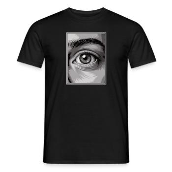 Œil fascinant en monochrome - T-shirt homme - noir - Devant - AI Model Male 178 light (178cm)