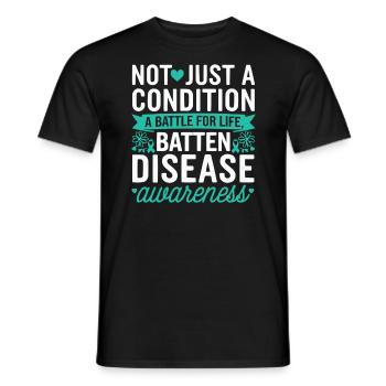 Batten Disease Awareness Disease Disorder - Men's T-Shirt - black - Front - AI Model Male 178 light (178cm)