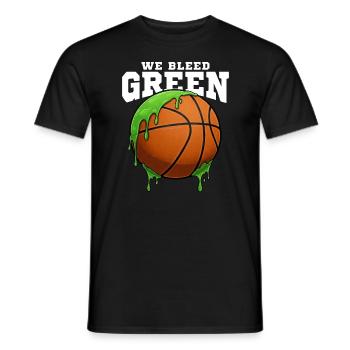 WE BLEED GREEN - BASKETBALL - Men's T-Shirt - black - Front - AI Model Male 178 light (178cm)