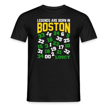 LEGENDS ARE BORN IN BOSTON - BASKET - Men's T-Shirt - black - Front - AI Model Male 178 light (178cm)