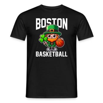 BOSTON BASKETBALL - BASKETBALL - Men's T-Shirt - black - Front - AI Model Male 178 light (178cm)