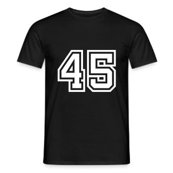 Symbole numérique 45 - T-shirt homme - noir - Devant - AI Model Male 178 light (178cm)
