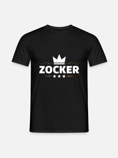 Zocker Gamer - Männer T-Shirt - Schwarz